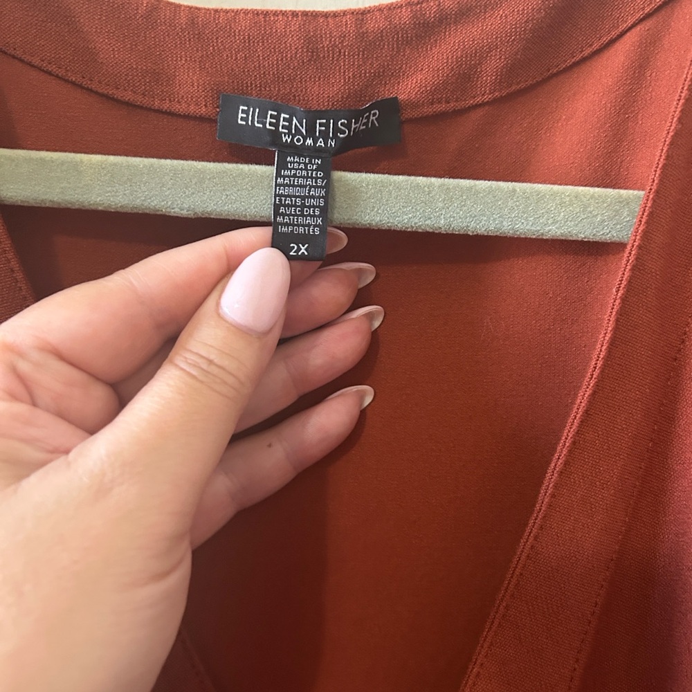 Eileen Fisher Sleeveless Wrap Jumpsuit in Warm Brown - Picture 4 of 5
